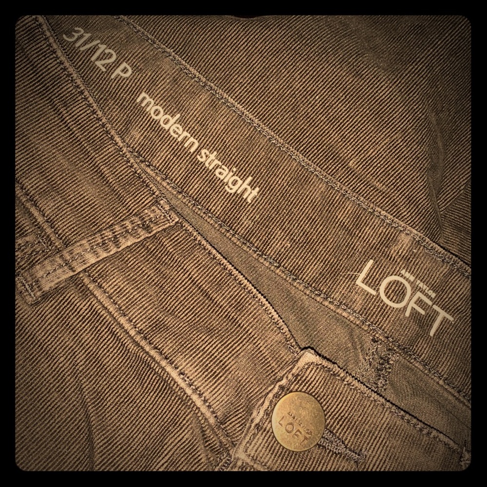Ann Taylor LOFT 12P Chocolate Brown Corduroys